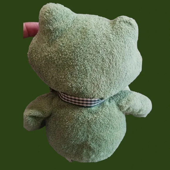 Animal alley frog seated ginham bow "7" - Picture 2 of 5